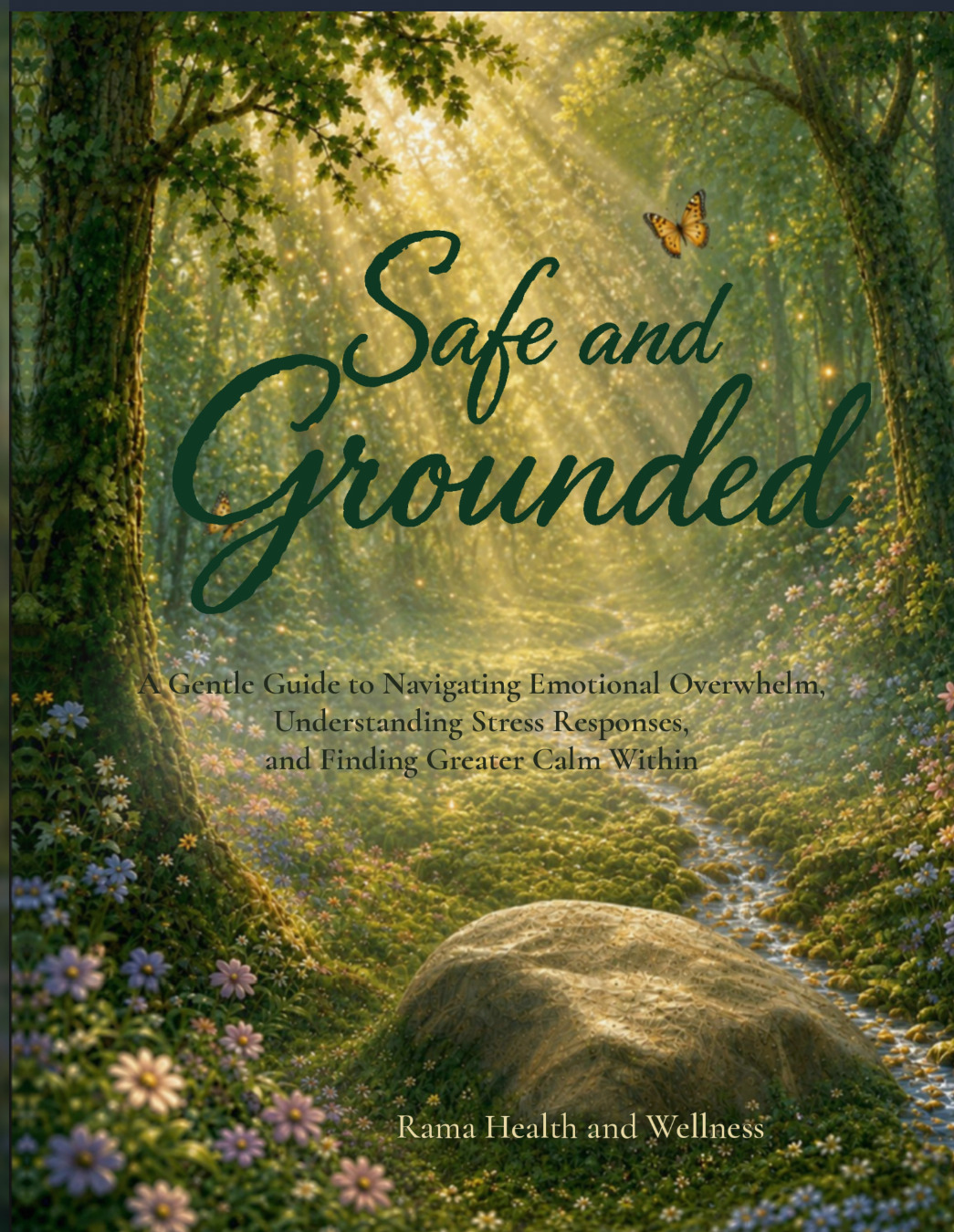 Final cover of the Safe and Grounded workbook by Rama Health and Wellness
